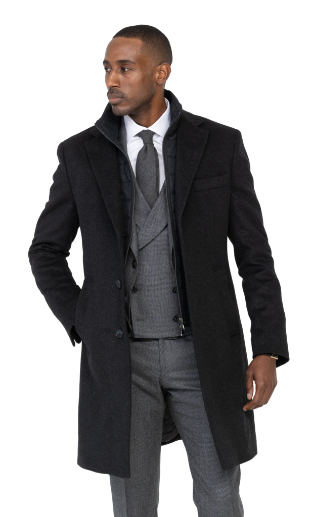 Charcoal grey single-breasted coat - Blandin & Delloye