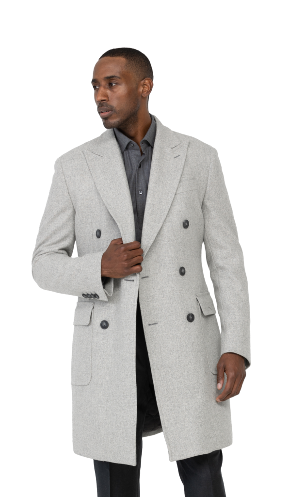 Light grey double-breasted coat - Blandin & Delloye